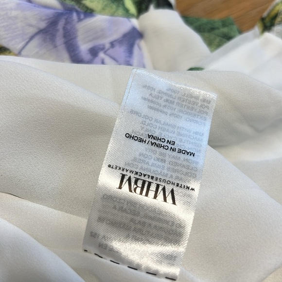 NEW WHBM Floral Sleeveless Ruched midi Dress size 10 - Picture 11 of 14